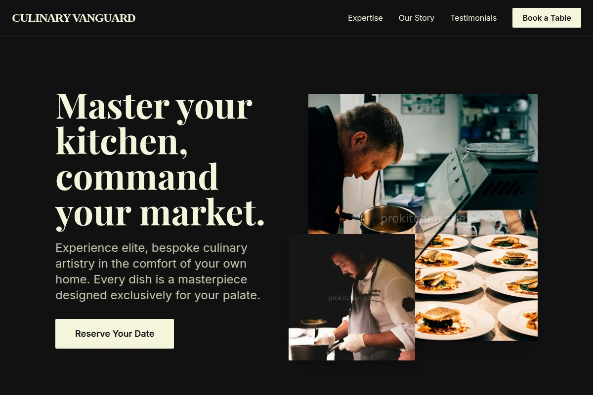 Menu Private Chef